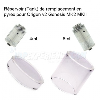 Tank Réservoir Pyrex Verre Origen V2 Genesis MK2 MKII