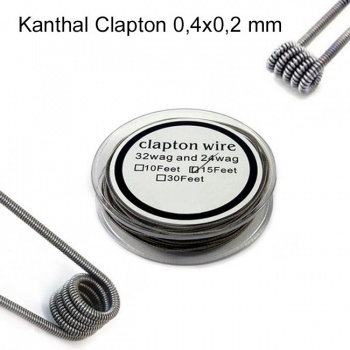 Clapton Coil - 0,4 mm x 0,2 mm (5m) - Fil résistif